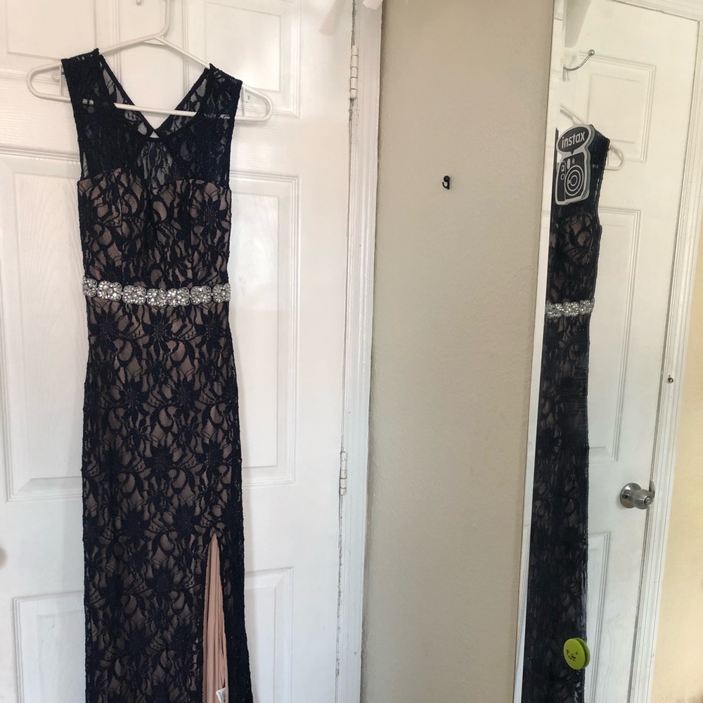 City Studio Blue Lace GALA Dress
